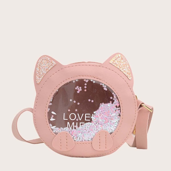 

Girls Cartoon Shaped Crossbody Bag, Pink