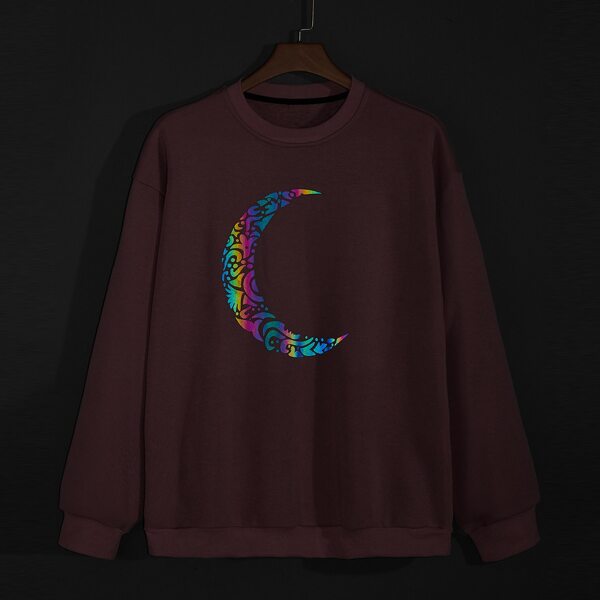 

Men Sun Iridescent Print Sweatshirt, Pink