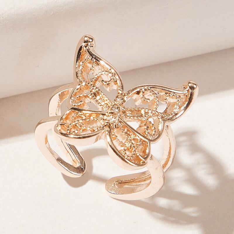 

1pc Butterfly Ring, Gold