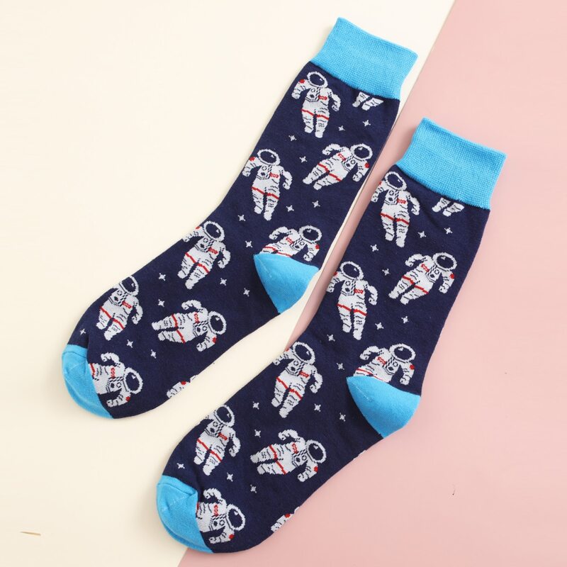 

Astronaut Pattern Socks, Multicolor