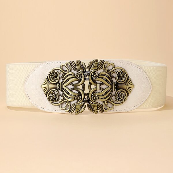 

Metal Buckle Belt, White