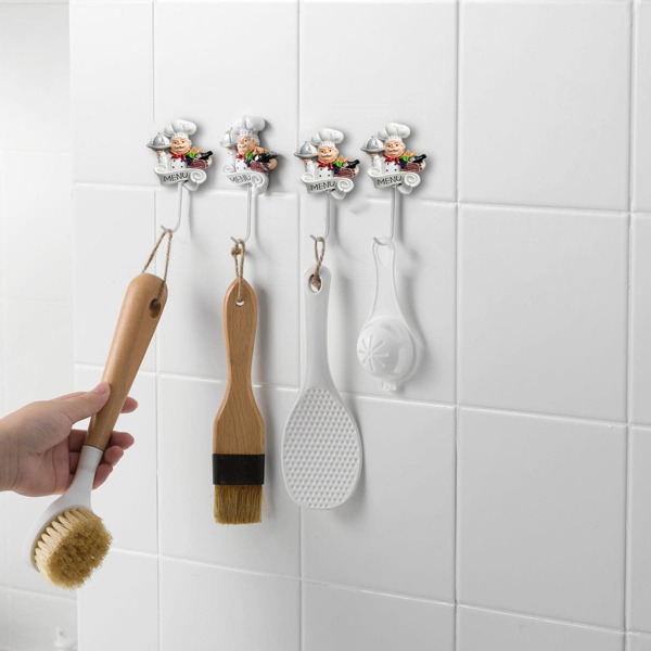 

1pc Chef Design Wall Hook, Multicolor