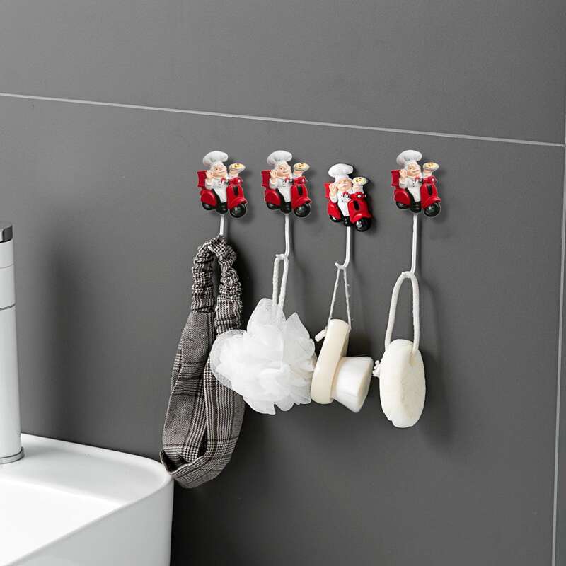

1pc Chef Design Wall Hook, Multicolor