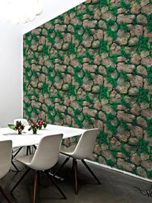 3D石頭圖案墻面貼紙 - 彩色 - 查看 4