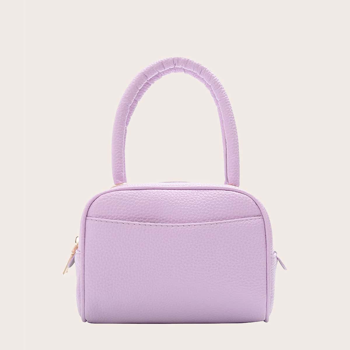 

Minimalist Satchel Bag, Purple