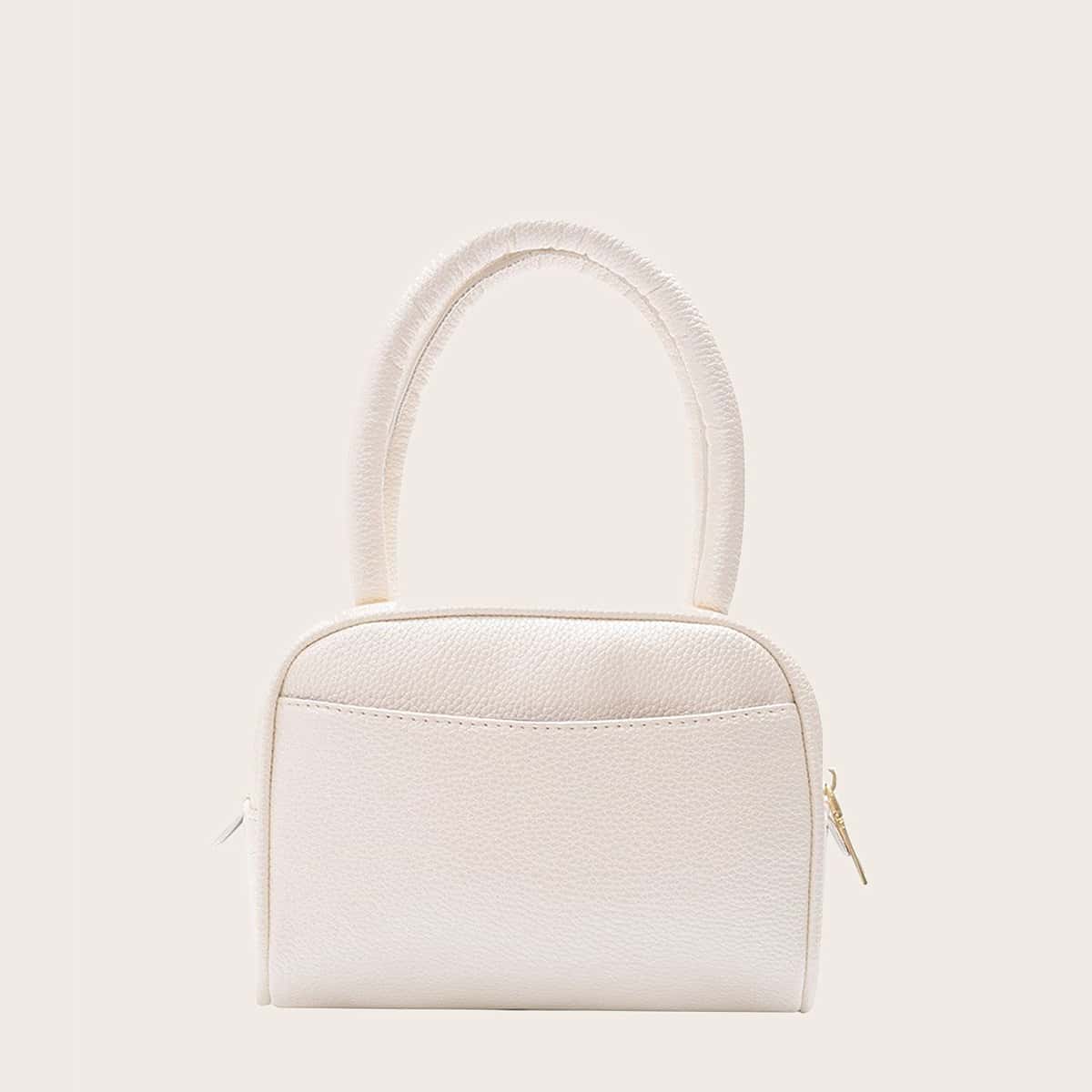 

Minimalist Satchel Bag, Beige