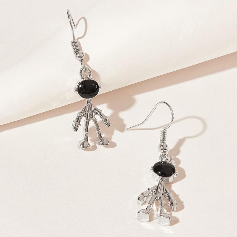 

Astronaut Drop Earrings, Silver