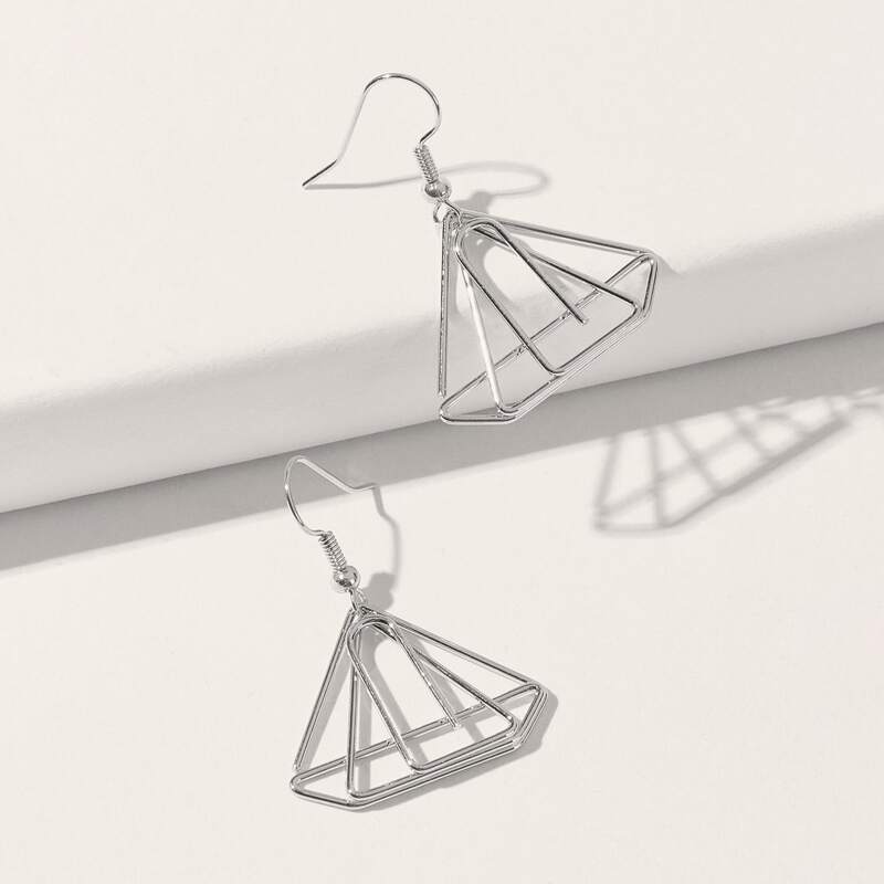 

Diamond Drop Earrings, Silver