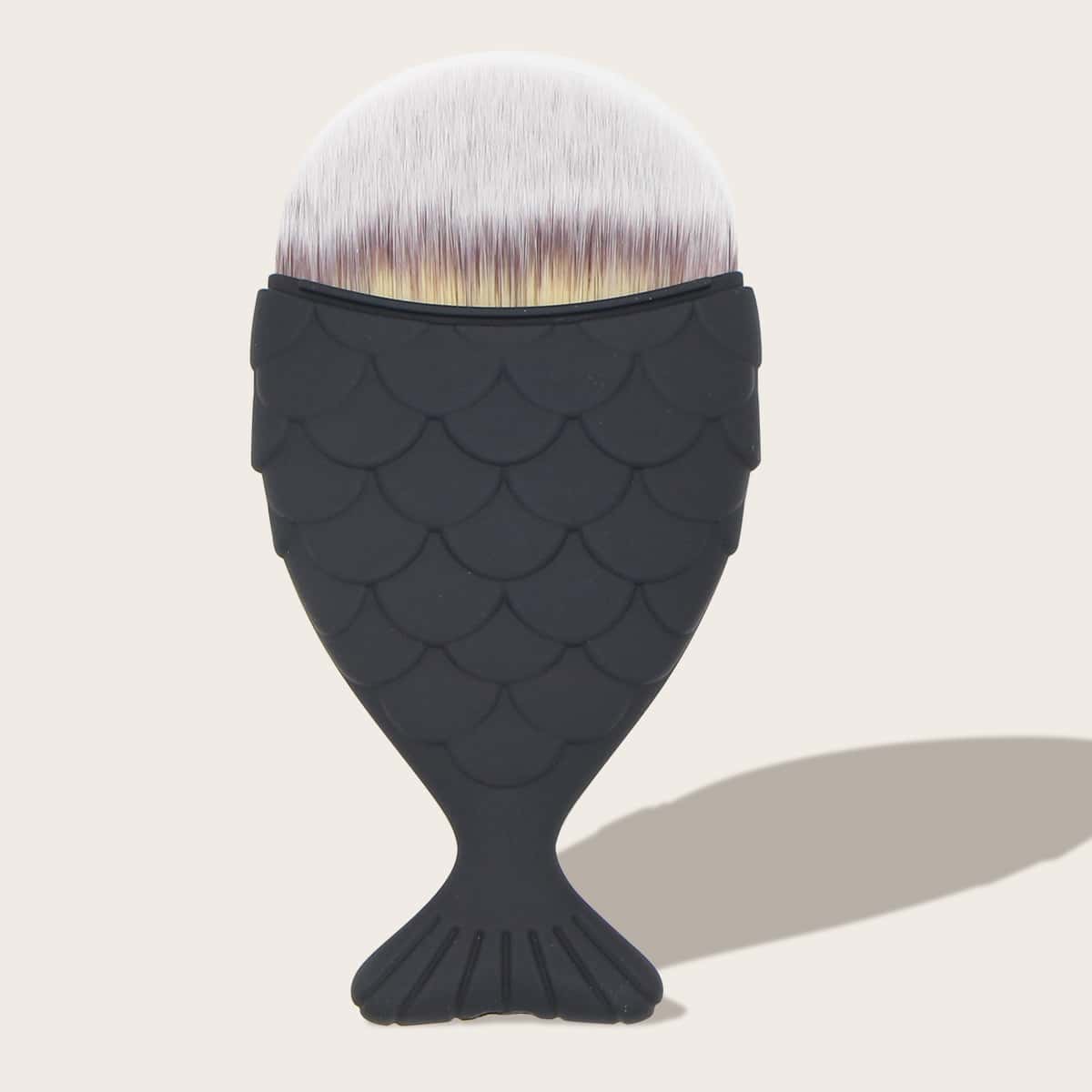 

1pc Fish Design Powder Brush, Black