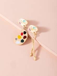 調色板吊墜耳墜 - 彩色 - 查看 1