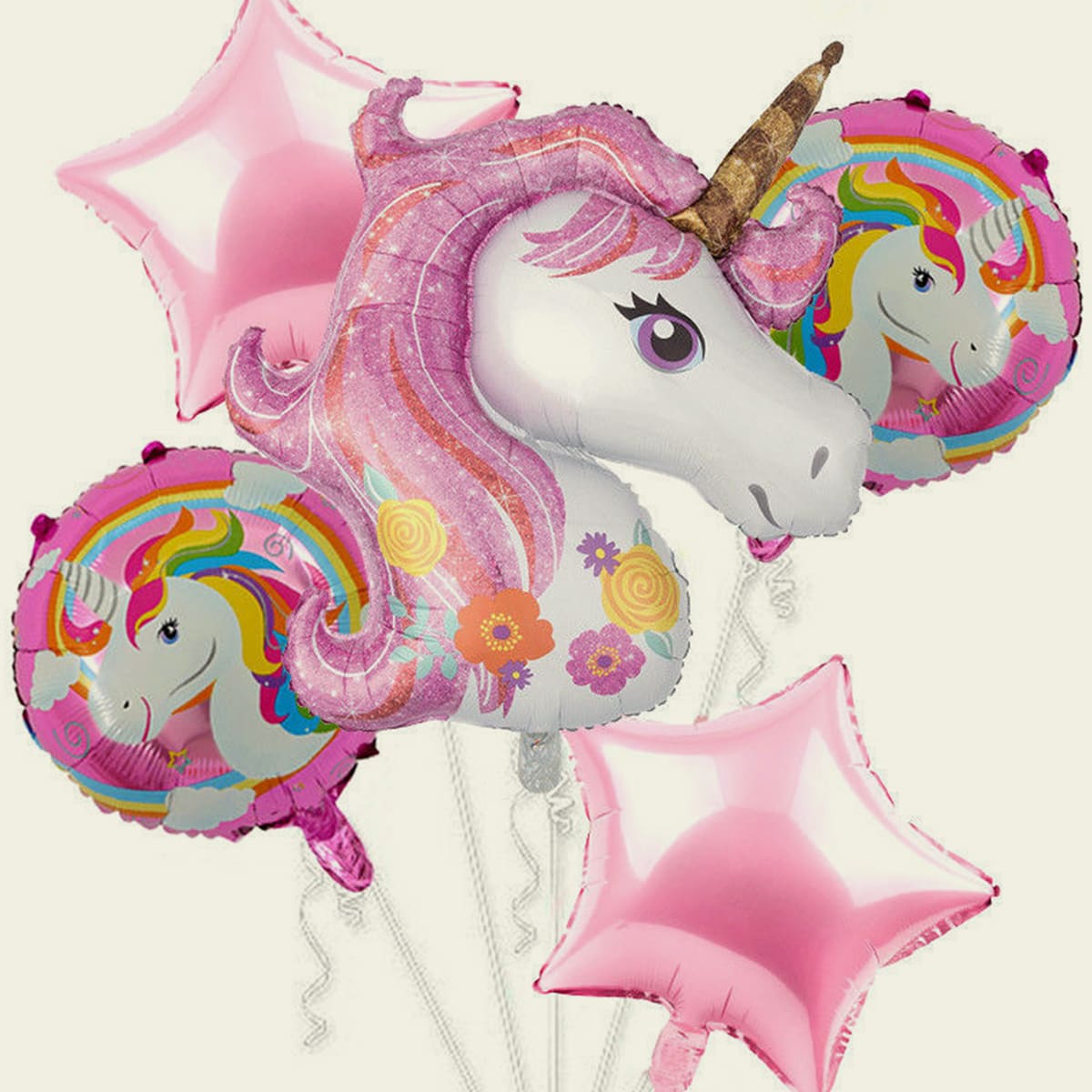 

5pcs Unicorn Design Balloon Set, Multicolor