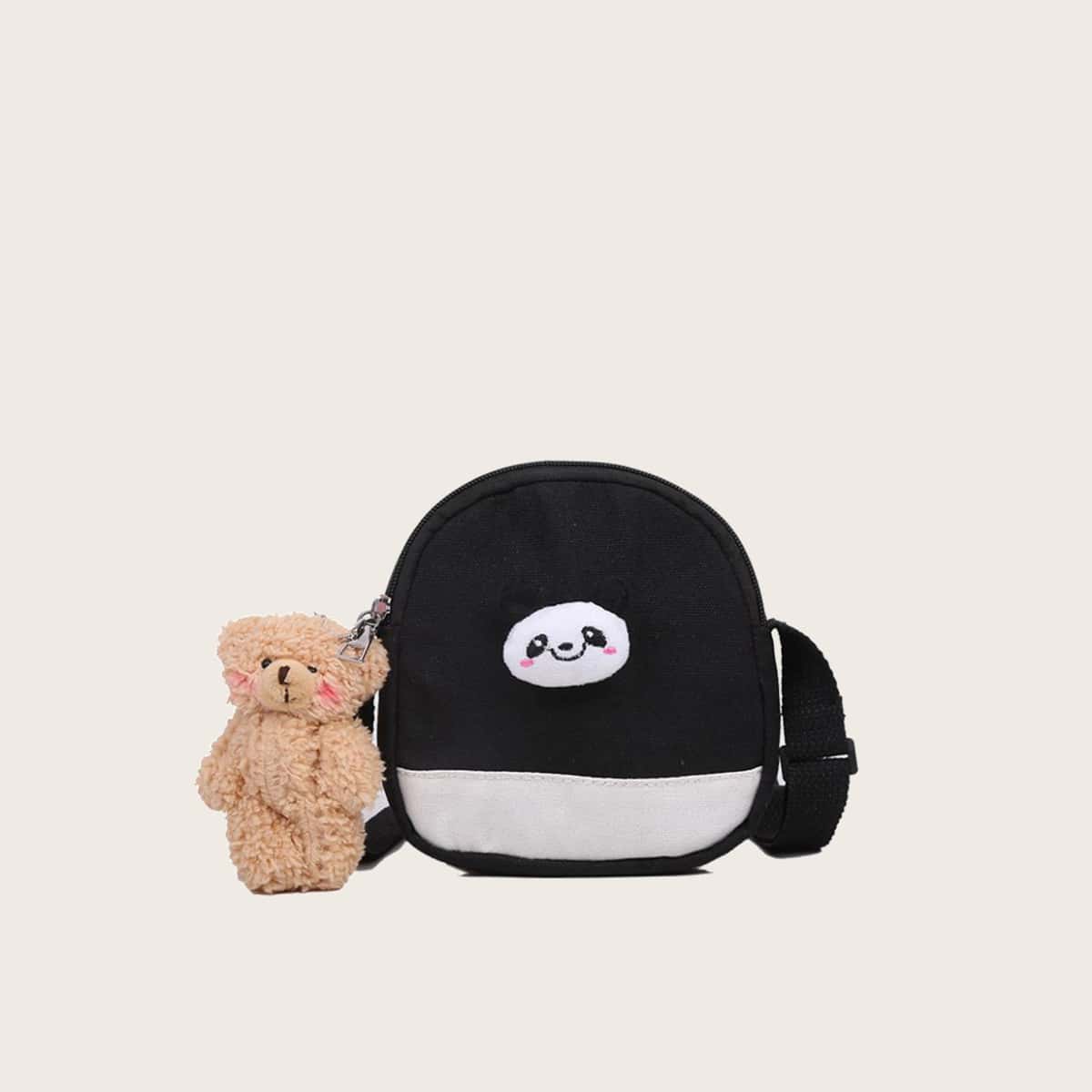 

Panda Crossbody Bag, Black and white