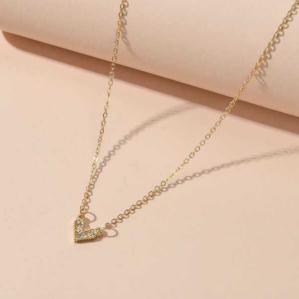 

Heart Charm Necklace, Gold