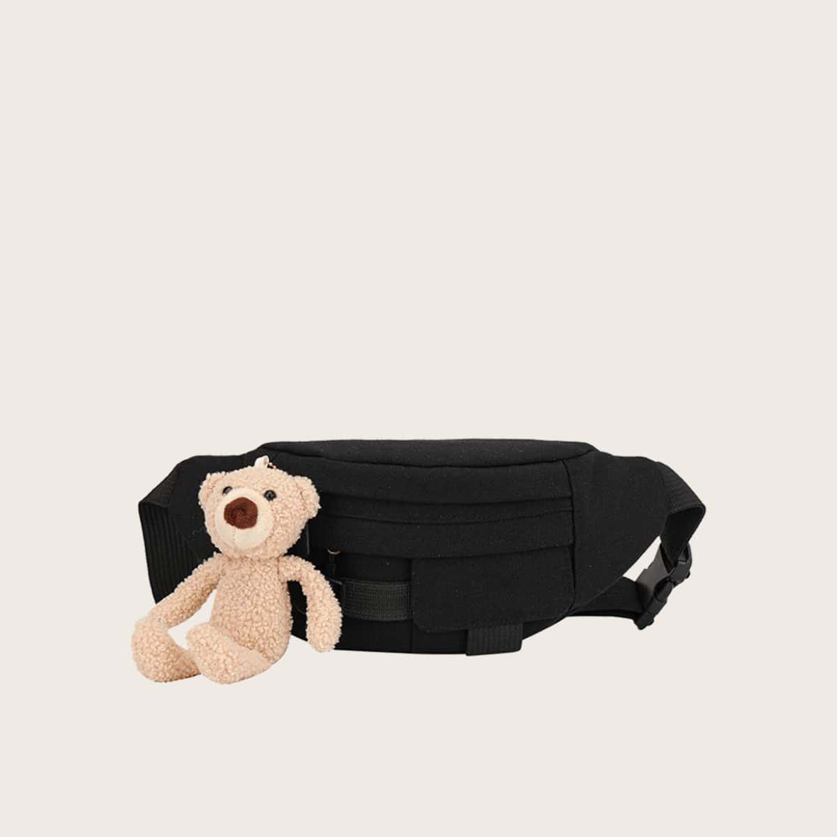 

Solid Fanny Pack & Bag Charm, Black