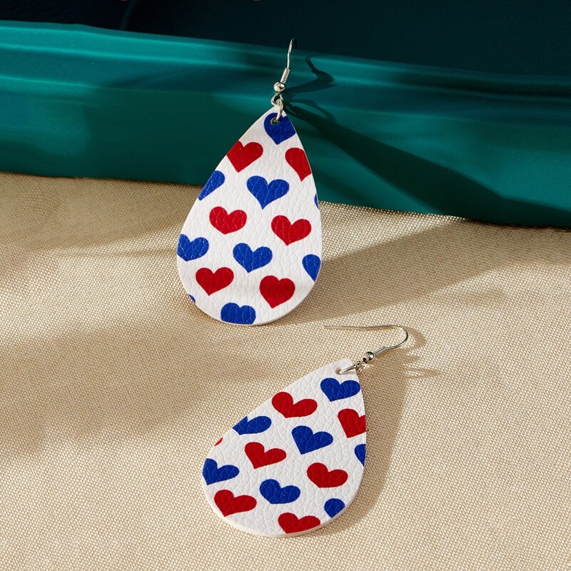 

Heart Water Drop Earrings, Multicolor