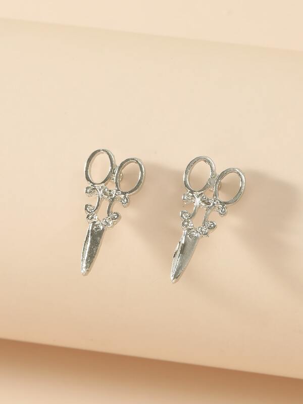 Scissor Charm Stud Earrings SHEIN USA