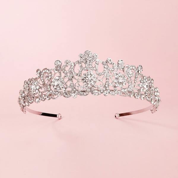 

Rhinestone Decor Hair Clip, Silver