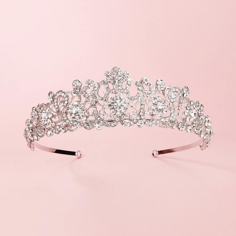 

Rhinestone Decor Hair Clip, Silver