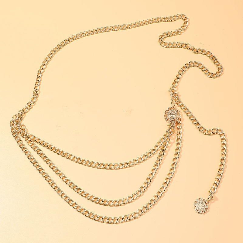 

Coin Layered Waist Chain, Gold