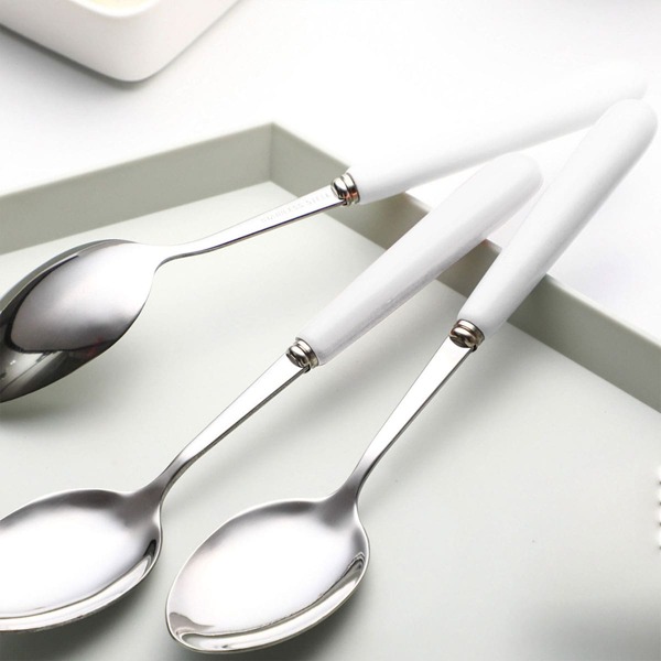 

1pc Stainless Steel Spoon, White