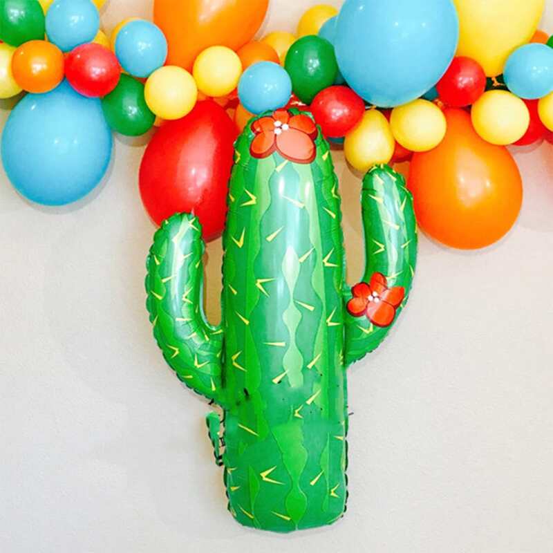 

1pc Cactus Shaped Balloon, Green