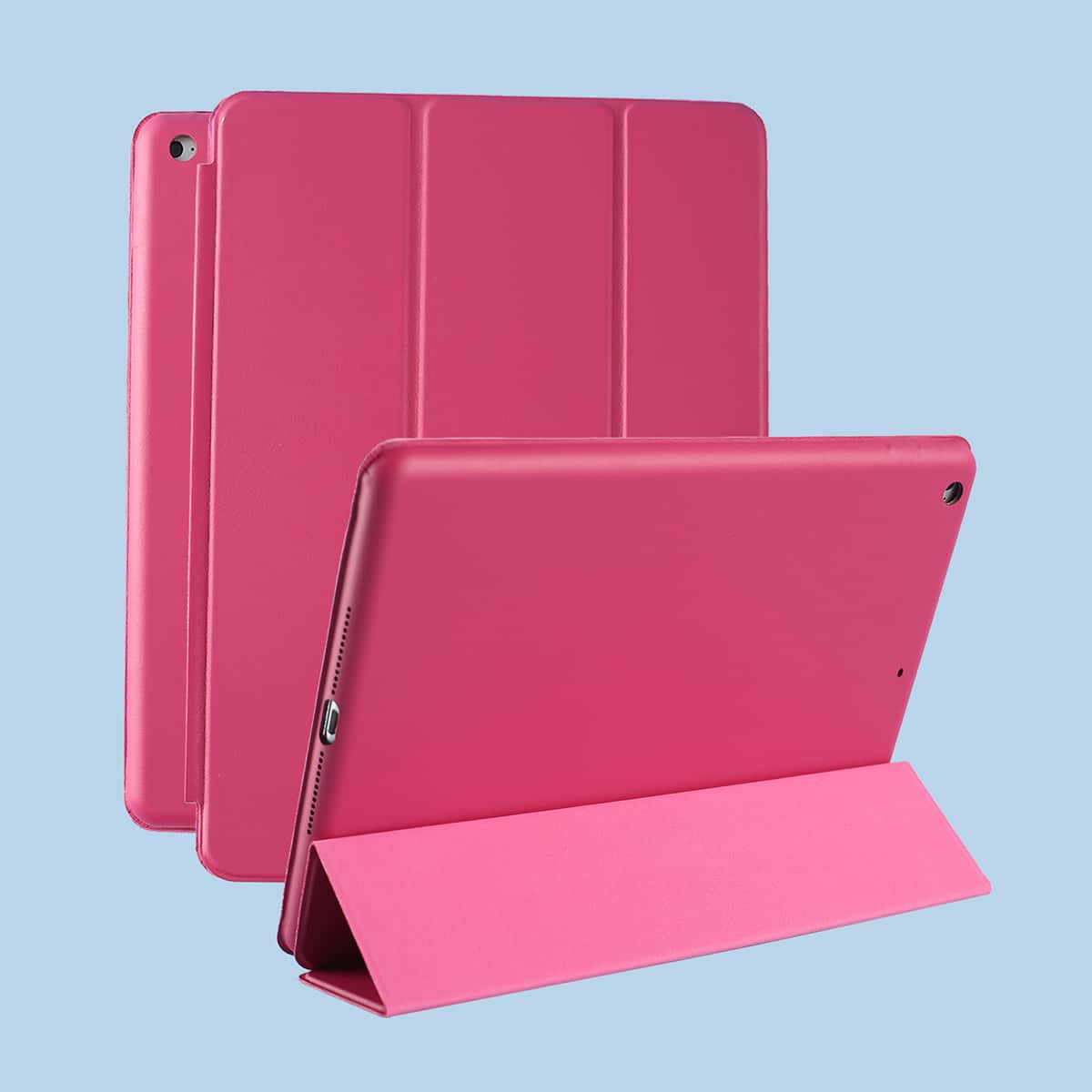 

1pc Solid iPad Case, Hot pink