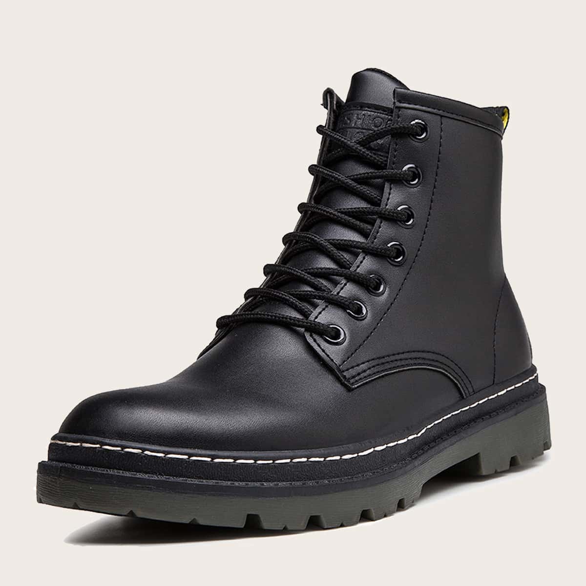 

Guys Minimalist Wide Fit Lace-up Front Boots, Black