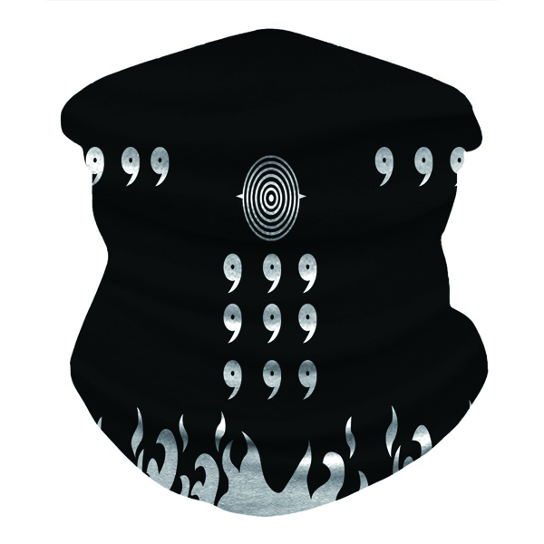 

Round Pattern Sun Protection For The Face, Black and white