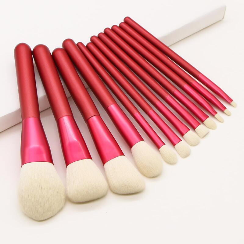

12pcs Soft Makeup Brush, Red