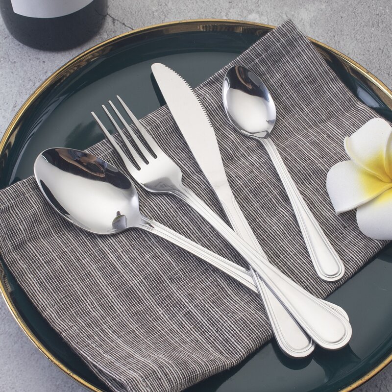 

4pcs Stainless Steel Cutlery Set, Silver