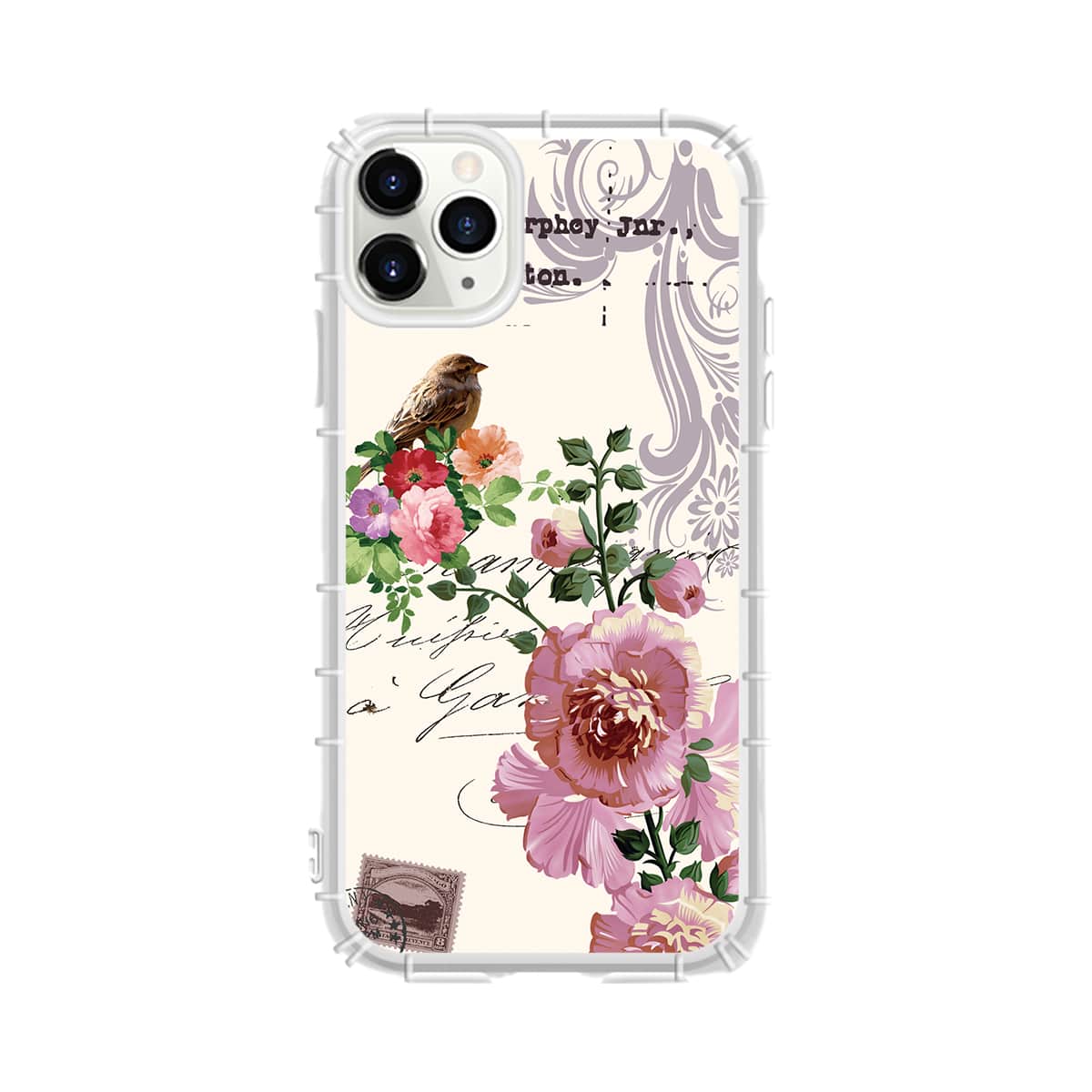 

1pc Flower Print iPhone Case, Multicolor