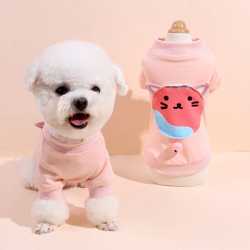 

1pc Cartoon Patch Decor Dog Top, Pink