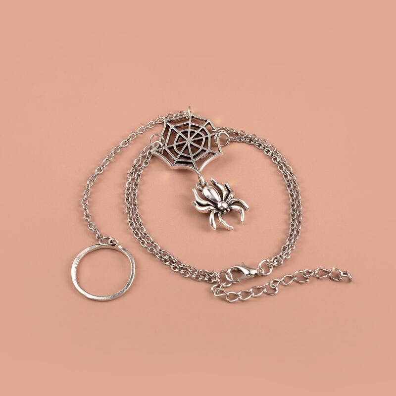 

Spider Chain Bracelet, Silver