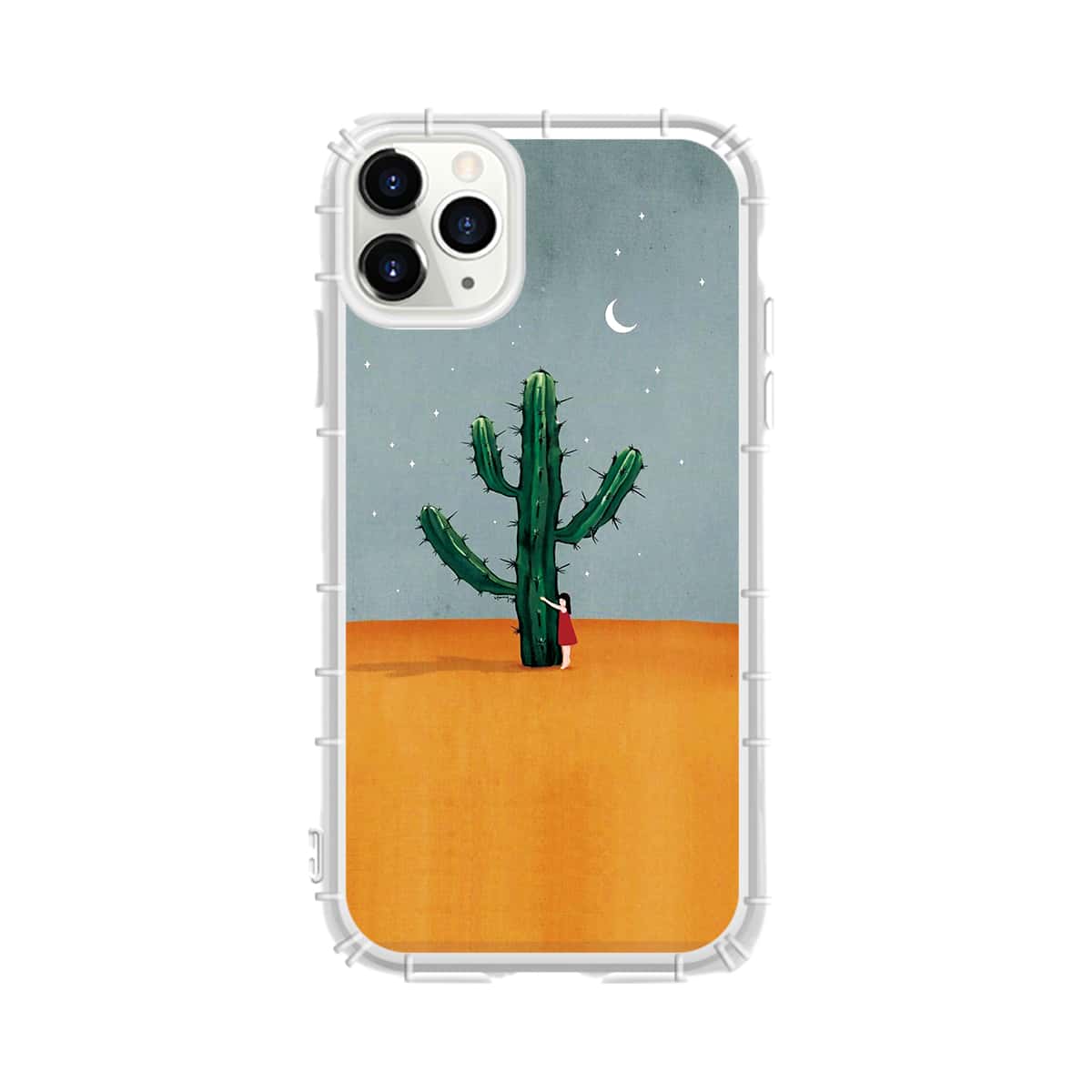 

1pc Cactus Print iPhone Case, Multicolor