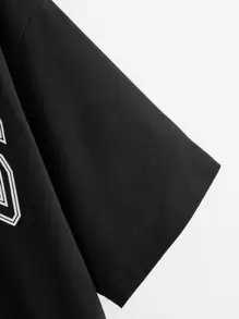 Los Angeles Graphic Oversized Tee - Black - View 3