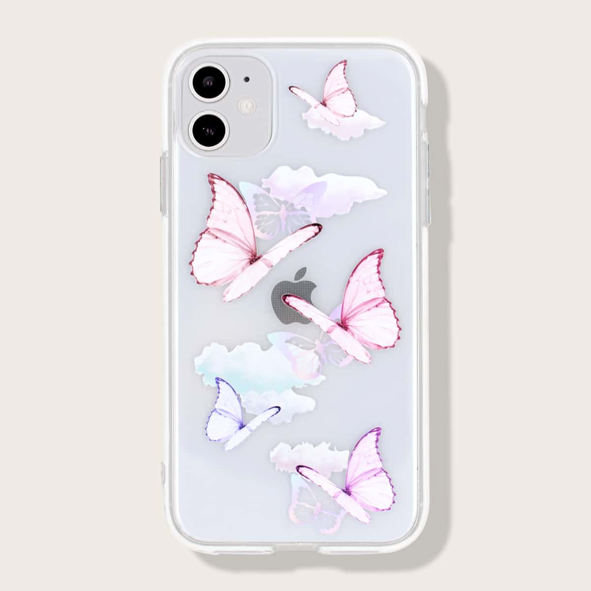 

1pc Butterfly Print iPhone Case, Multicolor