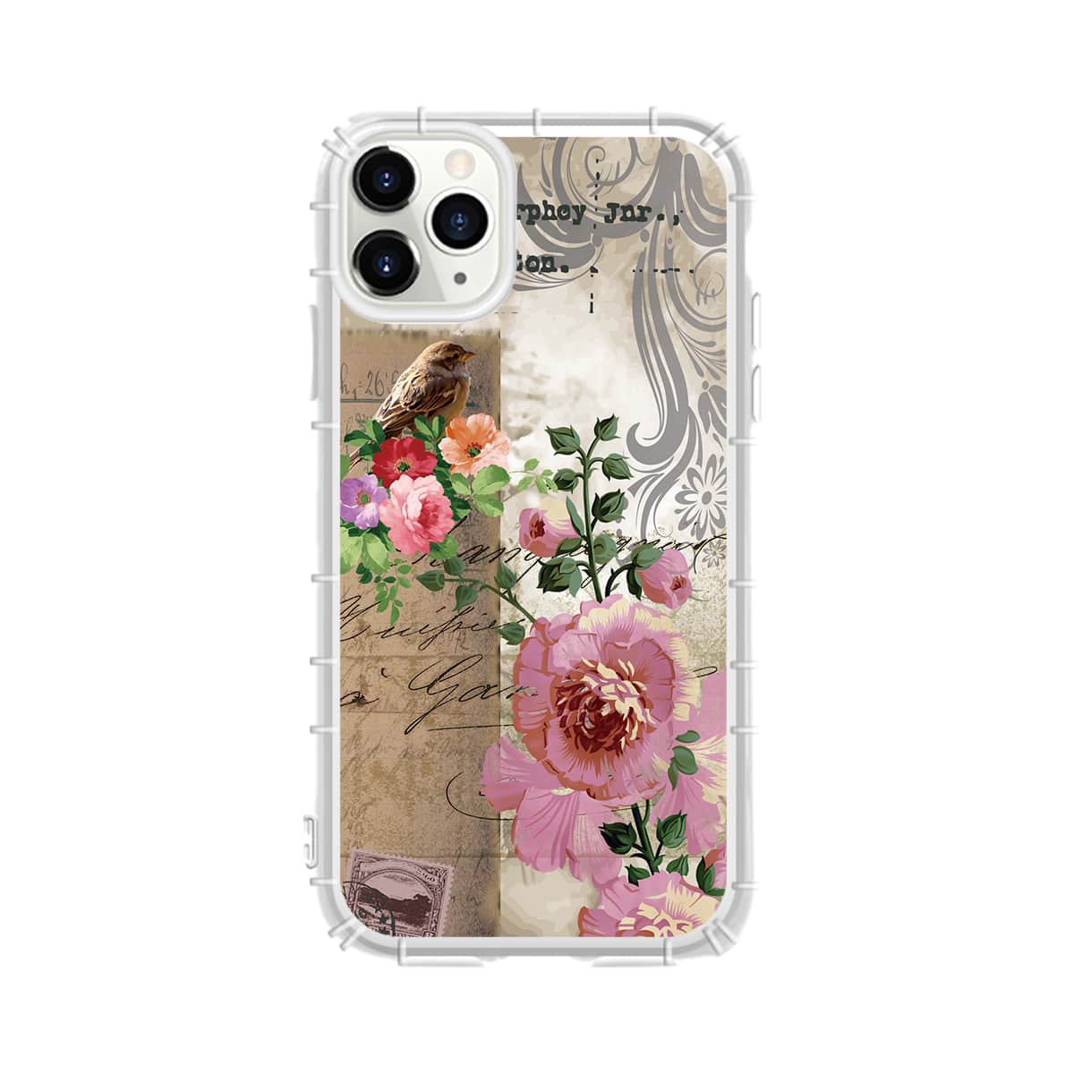 

1pc Flower Print iPhone Case, Multicolor