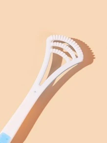 cleanpik Limpiador de raspador de lengua de 1 pieza, limpiador de lengua para adultos, raspador de lengua para combatir el mal aliento y la halitosis, eliminador de olores de boca - Azul - Ver 3