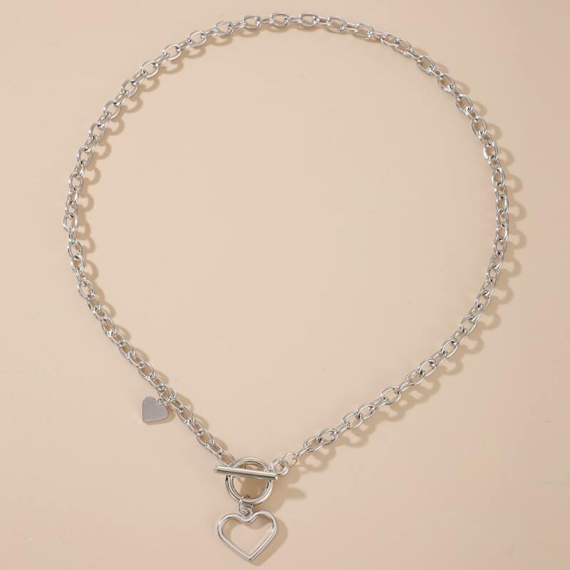 

Heart Chain Choker, Silver