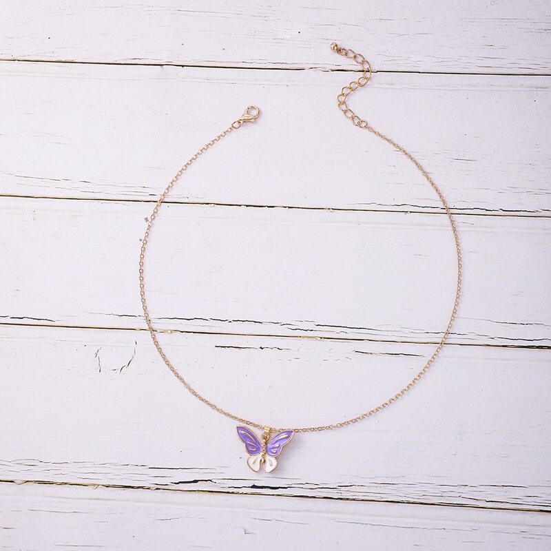 

Butterfly Pendant Necklace, Gold