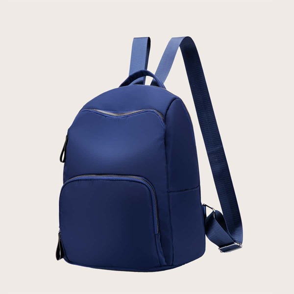 

Minimalist Curved Top Backpack, Blue