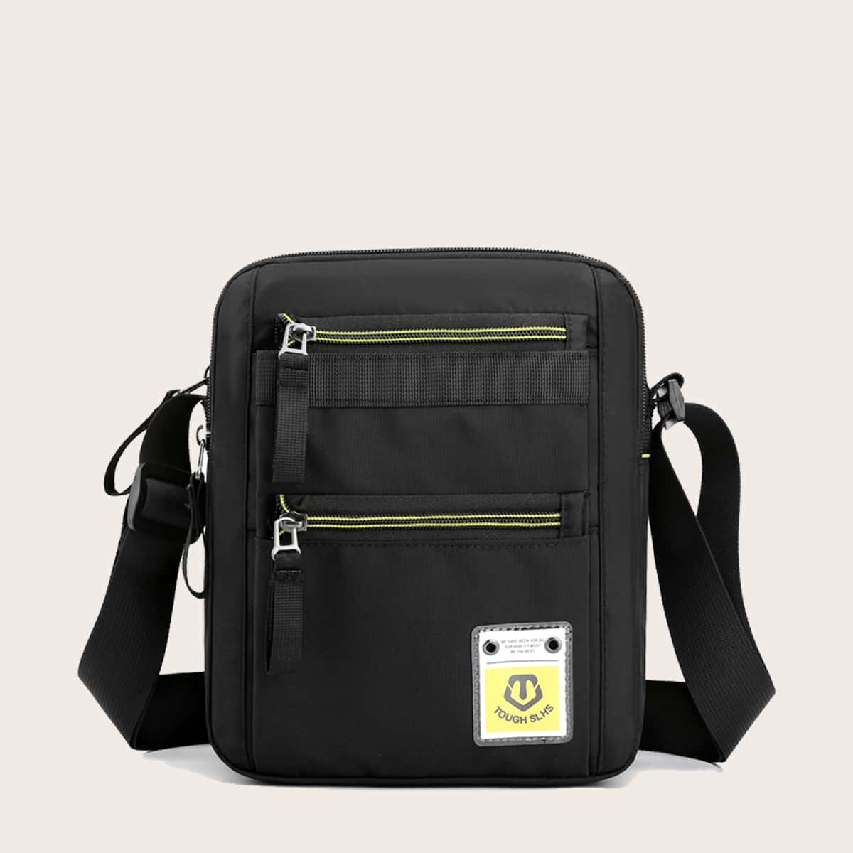 

Guys Pocket Front Crossbody Bag, Black