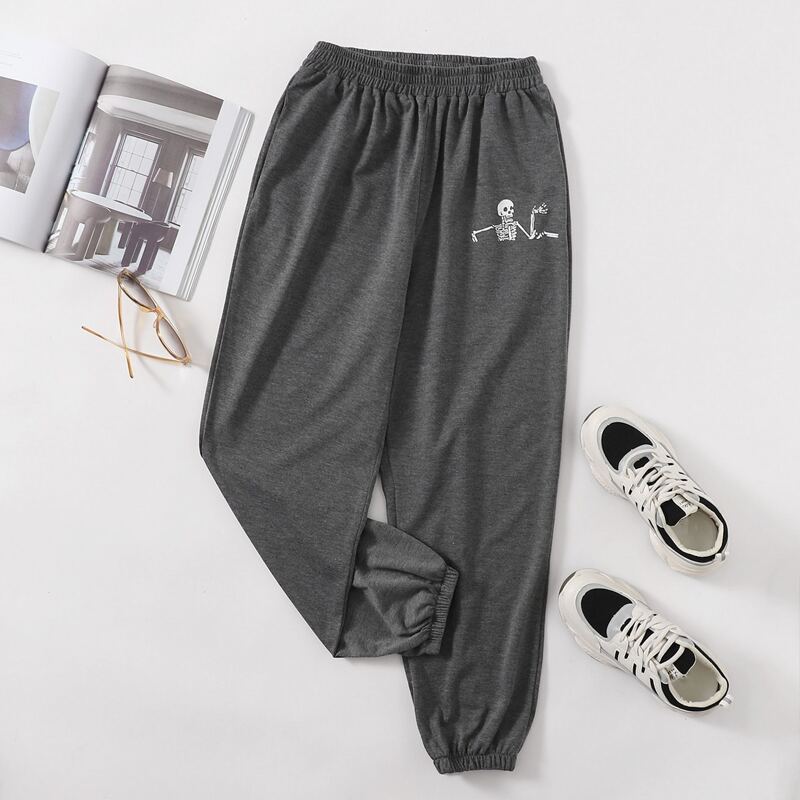 

Skeleton Graphic Joggers, Dark grey