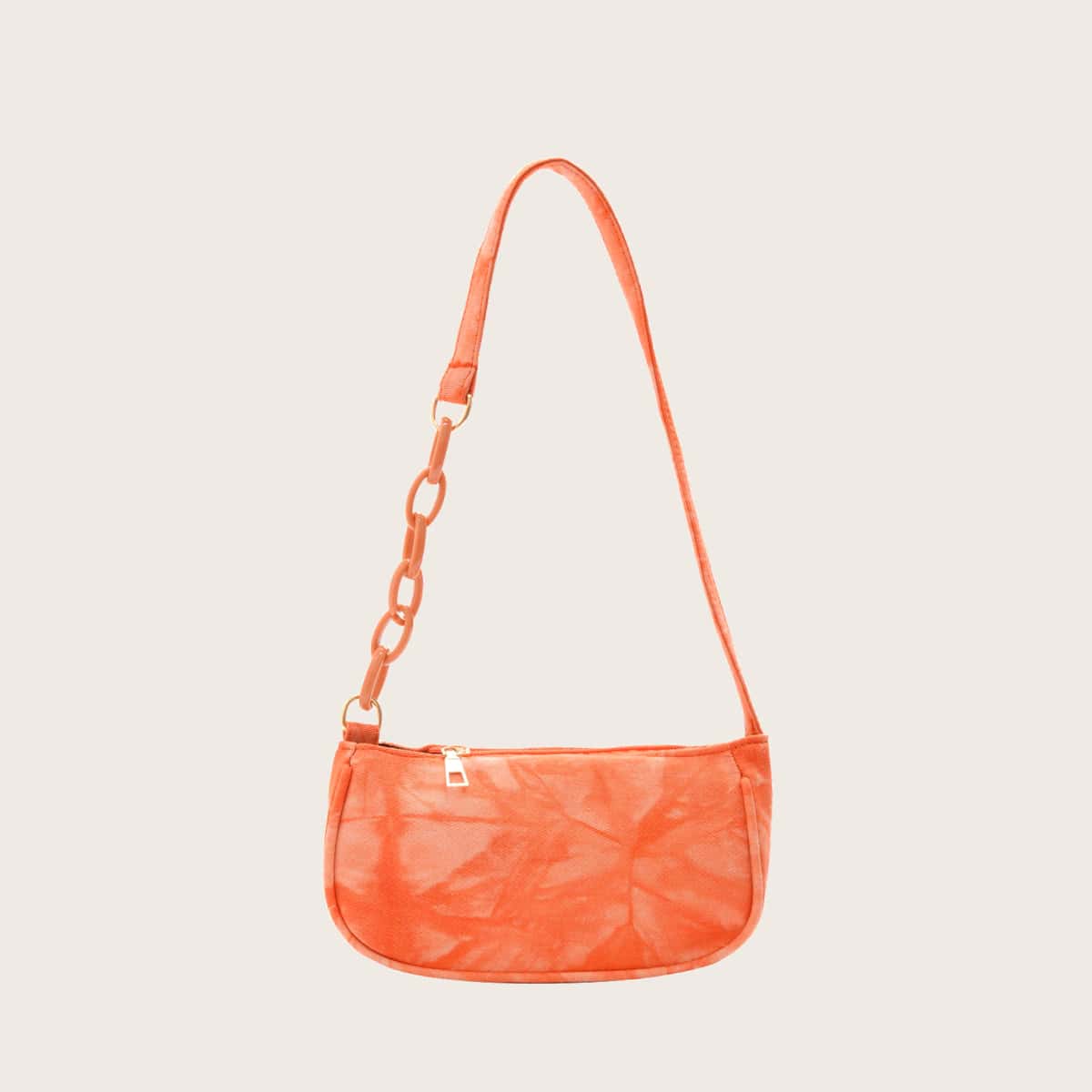 

Tie Dye Baguette Bag, Coral orange