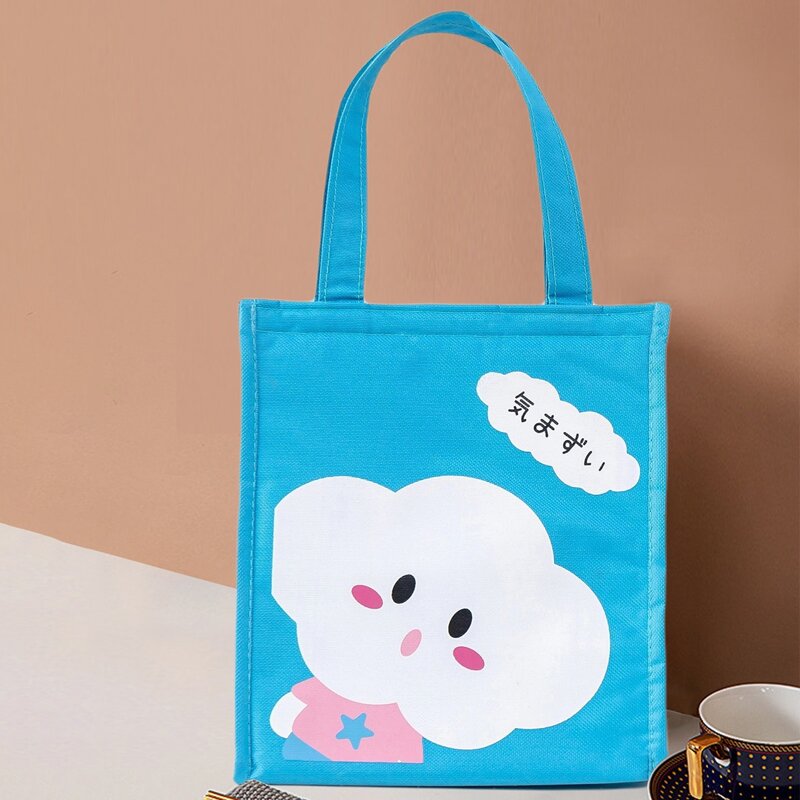 

Cartoon Graphic Insulation Lunch Bag, Blue