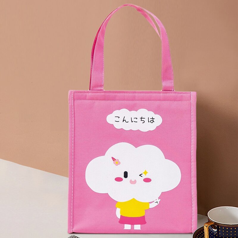 

Cartoon Graphic Insulation Lunch Bag, Pink