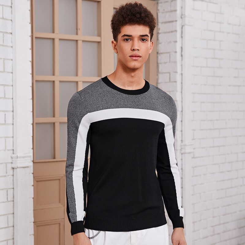 

Guys Color Block Sweater, Multicolor
