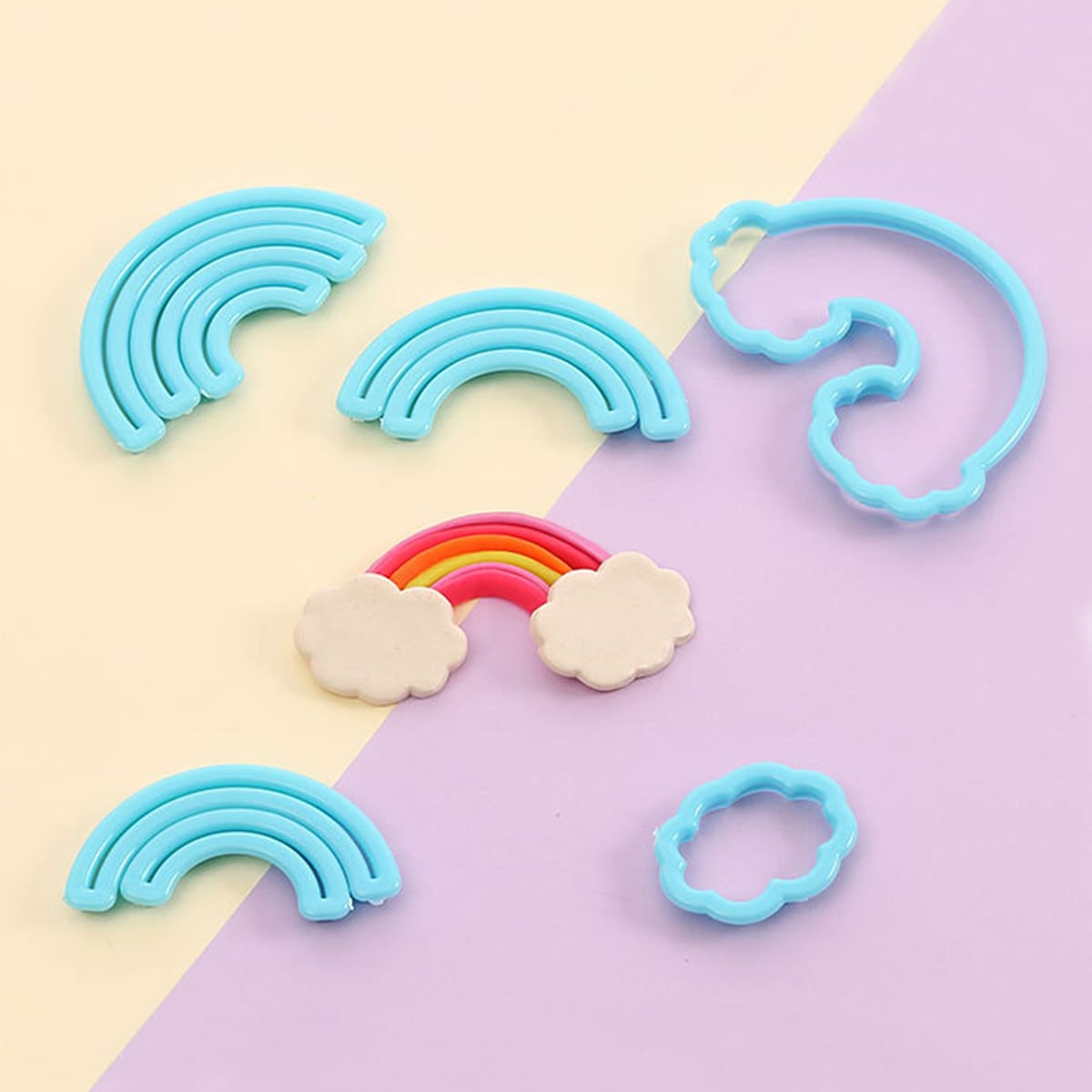 

9pcs Kids DIY Rainbow Biscuit Mold, Blue