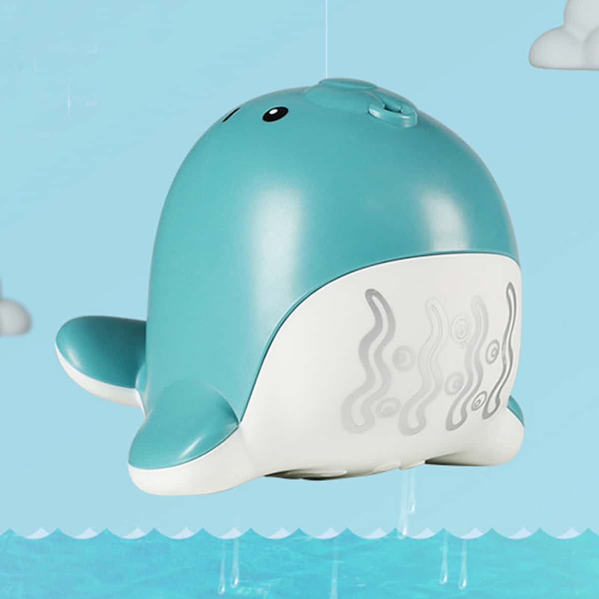 

1pc Kids Cartoon Whale Bath Toy, Multicolor