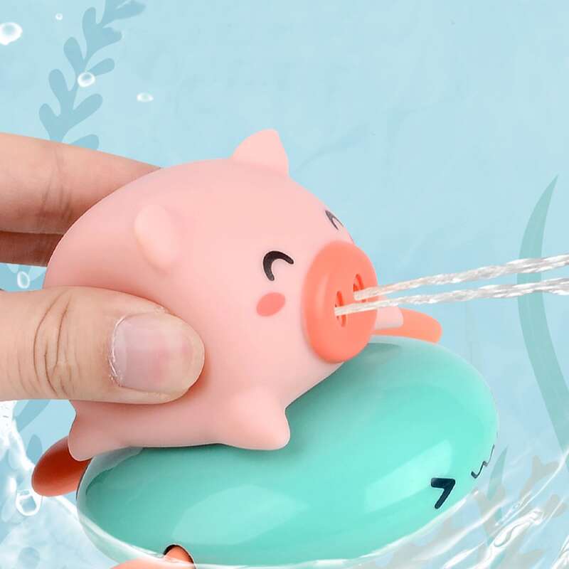 

1pc Kids Cartoon Pig Bath Toy, Multicolor
